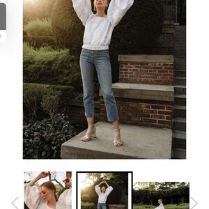 Arianne Elmy, beautiful white top size Large. Never worn tags off